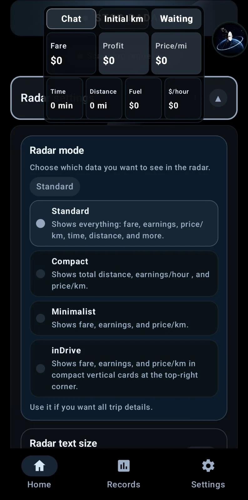Trip Radar screenshot