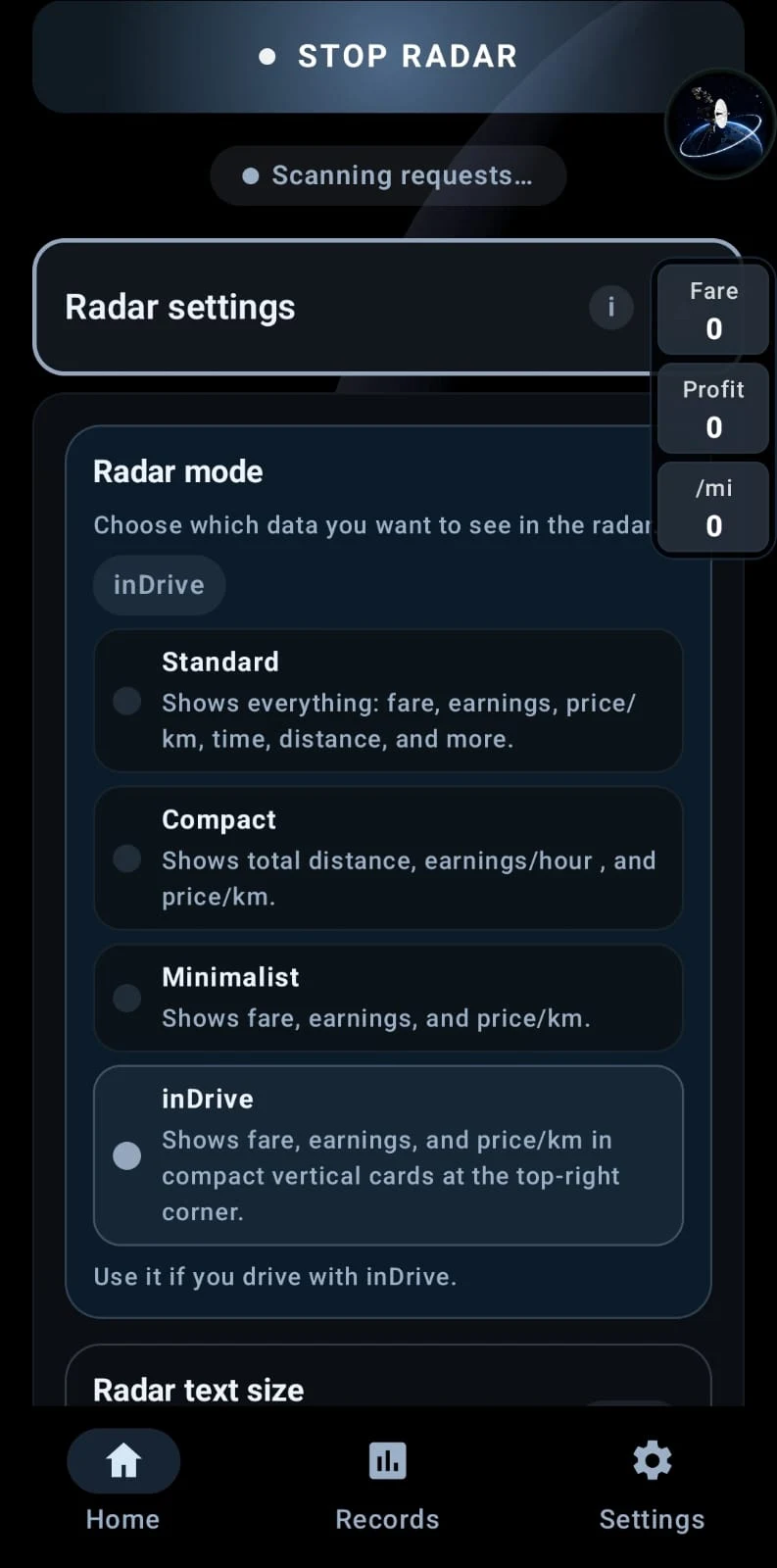Trip Radar screenshot